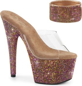 BEJEWELED-712RS Damen Slipper von Pleaser, Transparent Bronze , EU 42, US 12