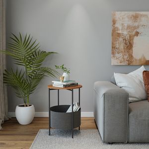Skye Decor, Rosenheim L2020, Beistelltisch, Nussbaum, 100 % MELAMINBESCHICHTETE SPANPLATTEN, 43 x 43 x 60 cm