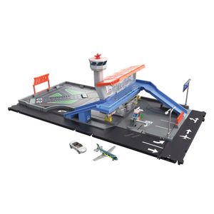 Matchbox Flughafen Set mit Geräuschen, inkl. Spielzeugauto und Flugzeug