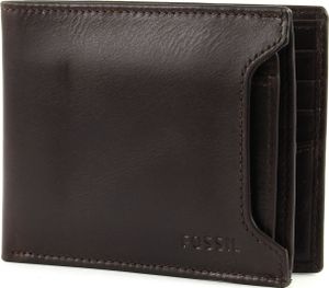 FOSSIL Geldbörse Derrick Sliding 2 in 1 Dark Brown braun