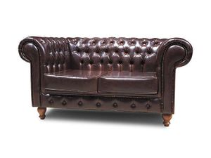 Chesterfield No Leather 2-Sitzer Sofa My Chesterfield NAL Antik Braun