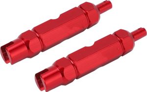 2pcs Fahrrad amerikanischen Ventileinsatz Doppelkopf Französisch Ventileinsatz Entferner Schraubenschlüssel Reparaturwerkzeug (rot)