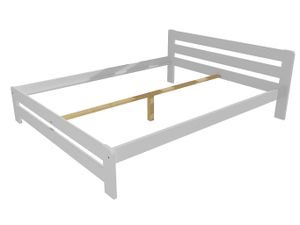 Manželská postel VMK002B masiv borovice (Rozměr: 200 x 200 cm, Barva dřeva: barva bílá)
