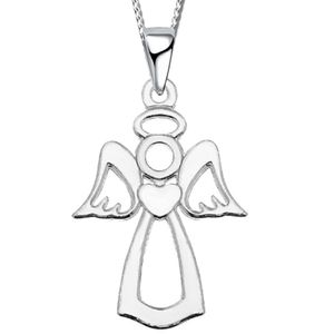 Damen Mädchen Engel Halskette mit Anhänger echt 925 Sterling Silber K529+45cm+Org
