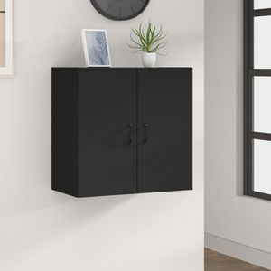vidaXL Nástenná skrinka čierna 60x31x60 cm Drevo Materiál