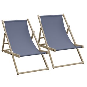 2er Set Liegestuhl Doppelpack Strandliege Liege Stuhl Strand Sonnenliege Gartenliege Klappstuhl Anthrazit