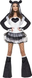 Fever Panda-Kostüm, Ballettröckchen-Kleid mit abnehmbaren Trägern Klar, Jacke und Beinwärmer, Größe:S
