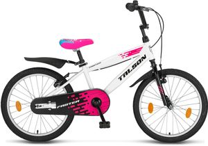 20 Zoll Fahrrad TALSON Kinderfahrrad inkl. Kettenschutz und Zubehör Mädchen Weiß