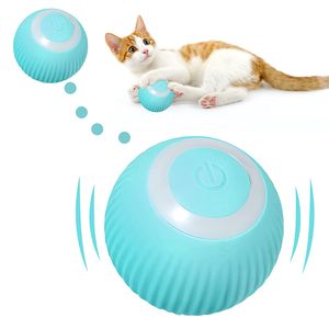 2x Intelligentes Automatisches Rollende Kugel Katzenspielzeug mit Capnip, Elektrisches interaktives USB Katzenspielzeug zum Trainieren des Indoor Spielens, 4.3 cm, blau