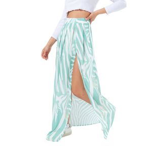Hype - Midi sukně pro ženy HY5275 (30 DE) (mátově zelená/bílá)