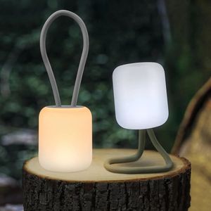 2X Kempingová lampa,flexibilní venkovní lampa pro zavěšení,stání a montáž,stmívatelné kempingové světlo,dobíjecí,kempingové světlo,venkovní stolní lam