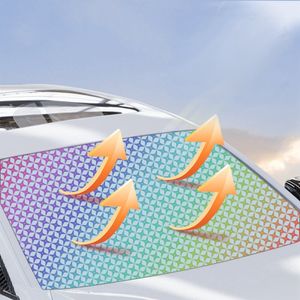 Auto Windschutzscheiben Sonnenschutz Laserfilm Auto-Sonnenschutz faltbarer Auto-Frontfenster-Sonnenschutz UV-Schutz und Wärmereflektor 130*70cm