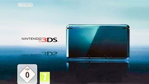 Kapesní herní konzole Nintendo 3DS Aqua Blue s- Stav: Velmi dobrý
