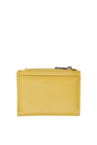 Esprit Kleines Portemonnaie in Lederoptik, dusty yellow