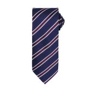 Pánska kravata Premier s vafľovým vzorom (2 ks/balenie) RW6950 (jedna veľkosť) (tmavomodrá / fialová)