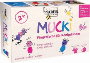 KREUL Fingerfarbe "MUCKI" für Königskinder 50 ml 6er-Set