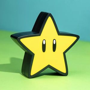 nachtlicht Super MarioSuper Star 12 cm gelb/schwarz