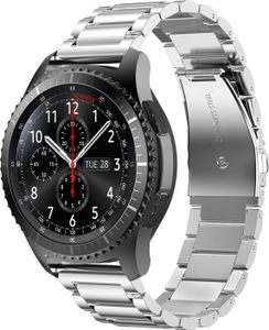 Armband 22mm für Samsung Galaxy Gear S3 / Gear 2/ Huawei Watch GT für Watch 2 Pro Ticwatch Pro Pepple Time in Silber