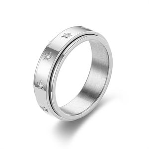INF Anti-Stress-Ring mit Sternen Silber 20.7 mm