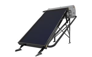 Solimpeks TSM Thermosyphon Solaranlage kpl mit Flachdachaufständerung 200L