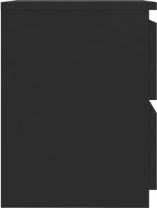 vidaXL Nachttische 2 Stk. Schwarz 30×30×40 cm Holzwerkstoff