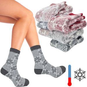 Dámské ponožky s norkovým chlupem 6-pack teplé zimní ponožky termo ponožky Neti A1801, M03, 35-38