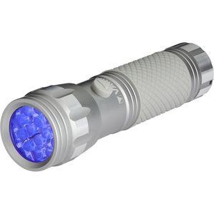 Varta 15638 101 421, UV-Taschenlampe, Silber, Acrylnitril-Butadien-Styrol (ABS), Aluminium, Gummi, Tasten, UV LED, 1 Lampen