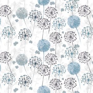 PVC Tischdecke DANDY Pusteblume blau weiß grau Wachstuch Breite & Länge wählbar abwaschbar, Größe:100 x 100 cm