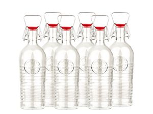Bormioli Glasflaschen mit Bügelverschluss 6x 1200ml