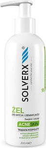 Solverx Gél na čistenie pleti a odstraňovanie make-upu - proti akné 200 ml