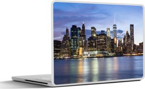 MuchoWow® Laptop Aufkleber Sticker Cover New York - Wasser - Skyline 30x22 cm - Laptop-Sticker