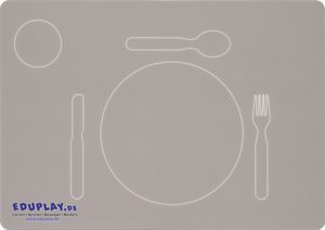 EDUPLAY 110392 Platzset für Kinder Mittagessen Krippe Linkshänder, 34 x 24 cm, grau EDUPLAY 110392 Platzset für Kinder Mittagessen Krippe Linkshänder, 34 x 24 cm, grau