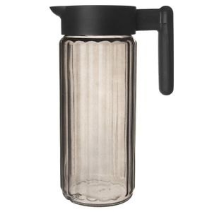Orion Glaskaraffe Glas Karaffe Glaskrug Wasserkrug Glaskanne mit Deckel und Griff EMBO 1,5 L