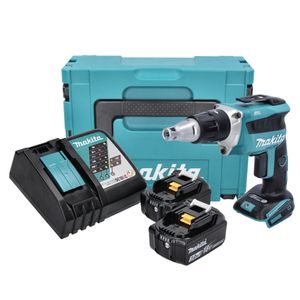 Makita DFS 452 RFJ Akku Schnellbauschrauber 18 V Brushless + 2x Akku 3,0 Ah + Ladegerät + Makpac