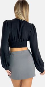 Elara Damen Elegantes Off-Shoulder-Crop-Top 23834B Black-M Elara Damen Elegantes Off-Shoulder-Crop-Top 23834B Black-M