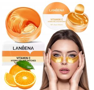 LANBENA Premium Hydrogel Augenpads langanhaltend kühlende Augen Gel Pads, Hyaluron, straffende, Augenpflaster 30 Paar, Anti-Falten mit Vitamin C