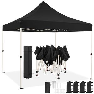 Yaheetech 3x3m Faltpavillon Partyzelt Pavillon Gartenzelt Wasserdicht Faltbar Pop-Up Faltzelt inkl.Tasche & 4 Sandsäcke UV-Schutz 50+ Höhenverstellbar