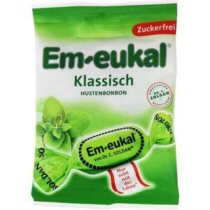 Em eukal Klassisch Zuckerfreie klassische Hustenbonbons Menthol 75g