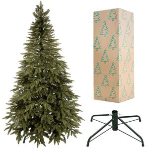 Künstlicher Weihnachtsbaum Christbaum Fichte Natur 220 cm inkl. Christbaumständer Tannenbaum Material PE-PVC Spritzguss