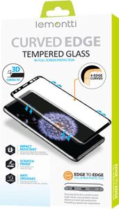 Folie iPhone 11 Pro Max / Xs Max Lemontti Gebogenes Glas Schwarz (1 Seite, 9H, 3D)