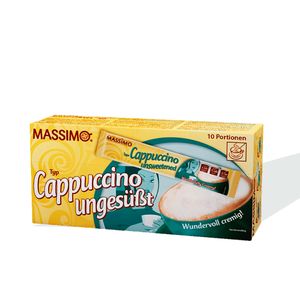 MASSIMO Cappuccino Ungesüßt 160 Sticks Vorteilspack (16 Schachtel x 10 Stick á 12,5g) Instant Cappuccino