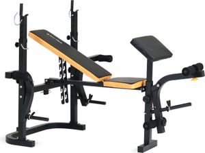 SportPlus I multifunktionale Hantelbank I Langhantel Hantelbank, Sport Hantelbank, Hantelbank verstellbar, Hantelbank verstaubar, klappbare Hantelbank, max 100 kg, SP-WB-003-B
