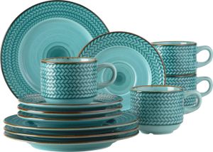Mäser 931942 Kaffeeservice Prospero für 4 Personen, Porzellan, rund, blau (1 Set, 12-teilig) Mäser 931942 Kaffeeservice Prospero für 4 Personen, Porzellan, rund, blau (1 Set, 12-teilig)