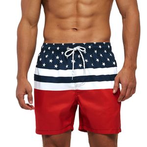 Männer Badehosen Bermuda Shorts Schnelltrocknende Badekleider Kordelzug Strandkleidung,Farbe:Rot,Größe:L