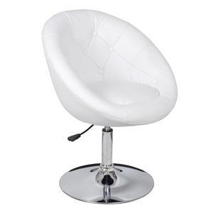 vidaXL Koktejlová židle bílá imitace kůže