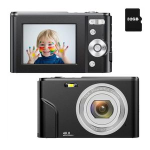 INF Digitalkamera mit 48 MP, 1080p HD-Video, 16x Zoom, 32GB-Speicherkarte Schwarz