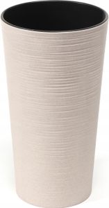Kvetináč LAMELA Kvetináč LILIA ECO DLUTO - vrúbkovaný, priemer 25cm, výška 46,5cm, biely