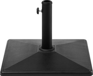 BELIANI Sonnenschirmständer Schwarz Beton 50 x 50 cm Schirmfuß eckig Garten Balkon modern BELIANI Sonnenschirmständer Schwarz Beton 50 x 50 cm Schirmfuß eckig Garten Balkon modern