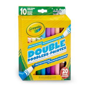 Crayola, markery dwustronne zmywalne, 10 sztuk