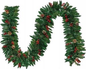 Weihnachtsgirlande Tannenkette Grün Dicht Weihnachtszapfen 1M